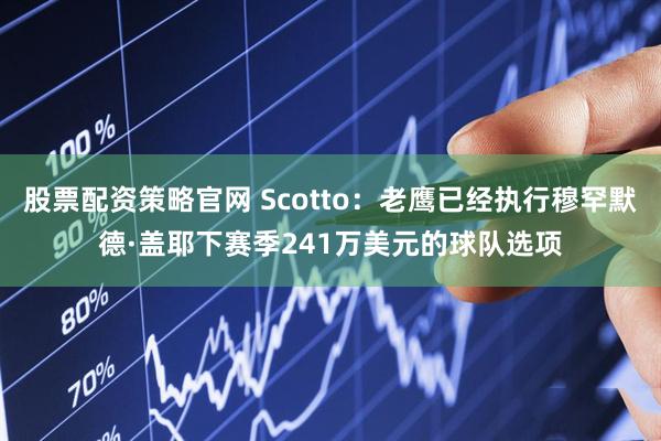 股票配资策略官网 Scotto：老鹰已经执行穆罕默德·盖耶下赛季241万美元的球队选项